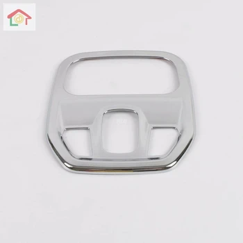 

Car stick ABS chrome front head read reading switch light lamp frame roof trim part 1pcs for Peugeot 301 2014 2015 2016 2017