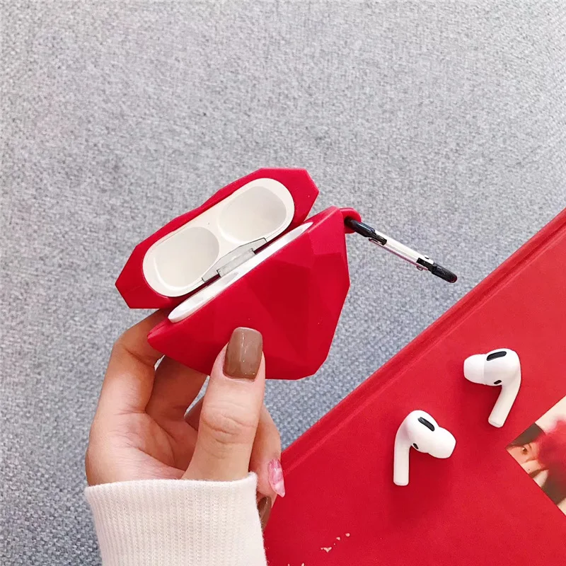 3D чехол с любовным сердцем для Airpods Pro 1 2 Мягкий Силиконовый противоударный