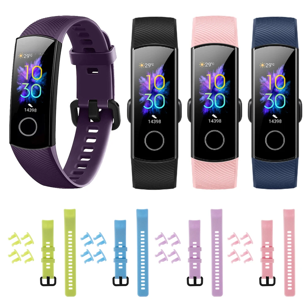 1 шт. классические силиконовый ремешок для часов сменный Браслет Honor Band 5 4 наборов