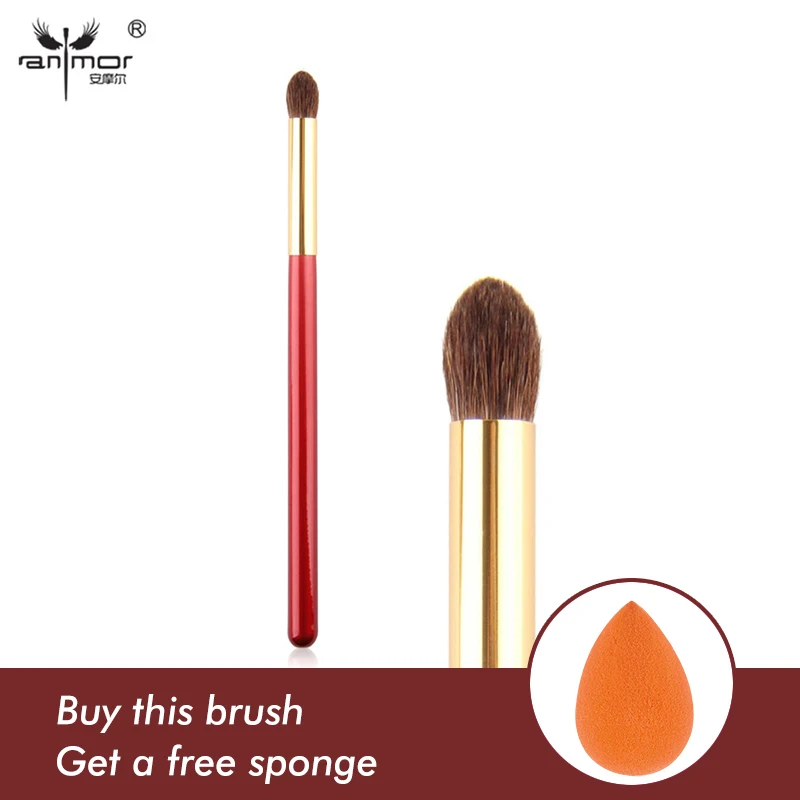 Anmor кисти для макияжа тени век Кисть коническая смешивание высокое качество пони