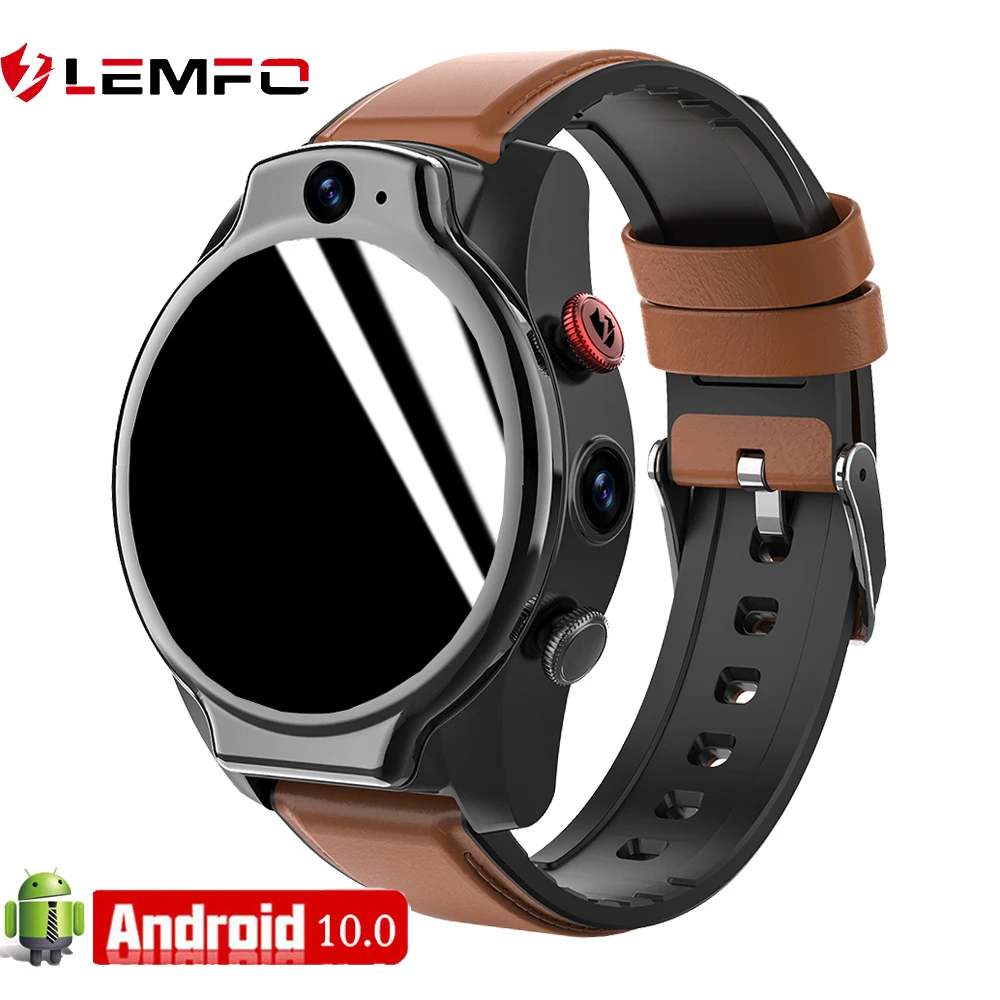 Смарт-часы LEMFO LEM14 мужские водонепроницаемые 4G GPS Wi-Fi Android 10 | Электроника