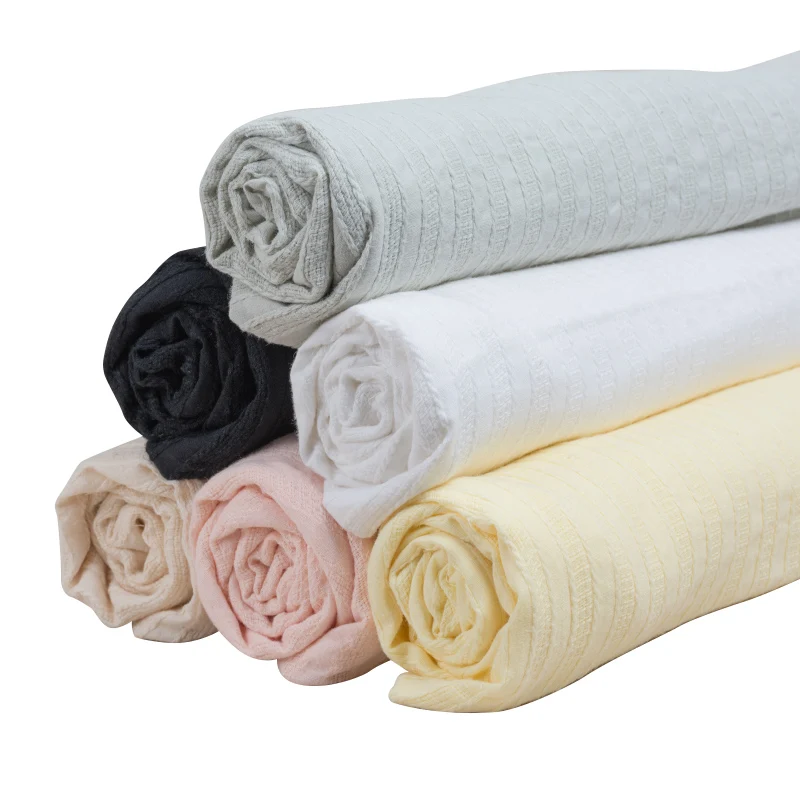 Платье из хлопка и льна 145 см жаккард чистого белая ткань маленькая Новая женская