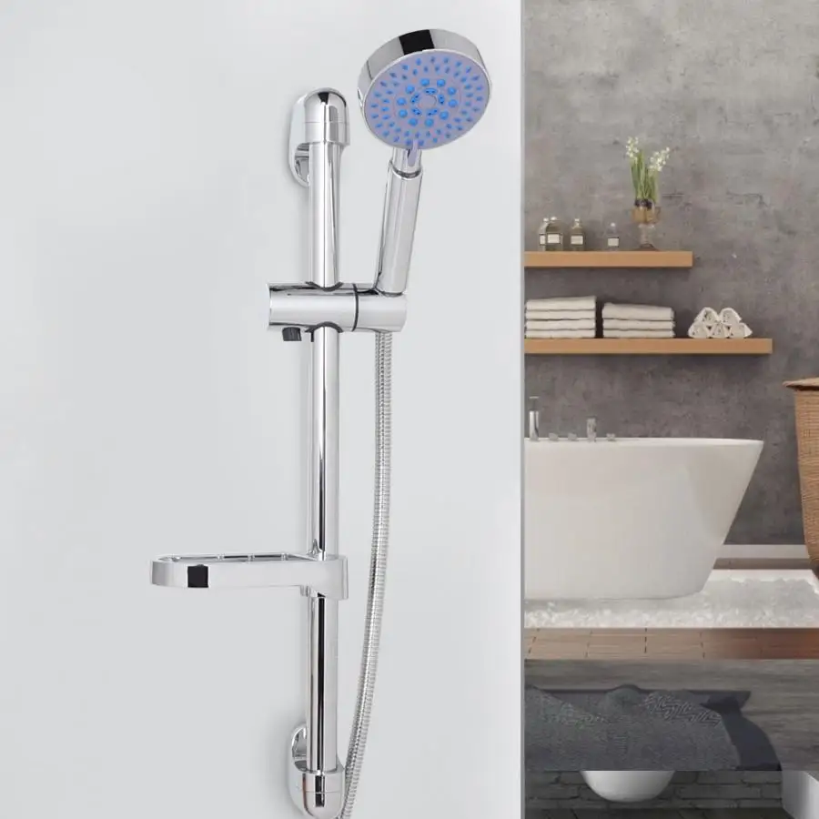 Practical Household Bathroom Shower Head System Showering Kit with Soap Dish