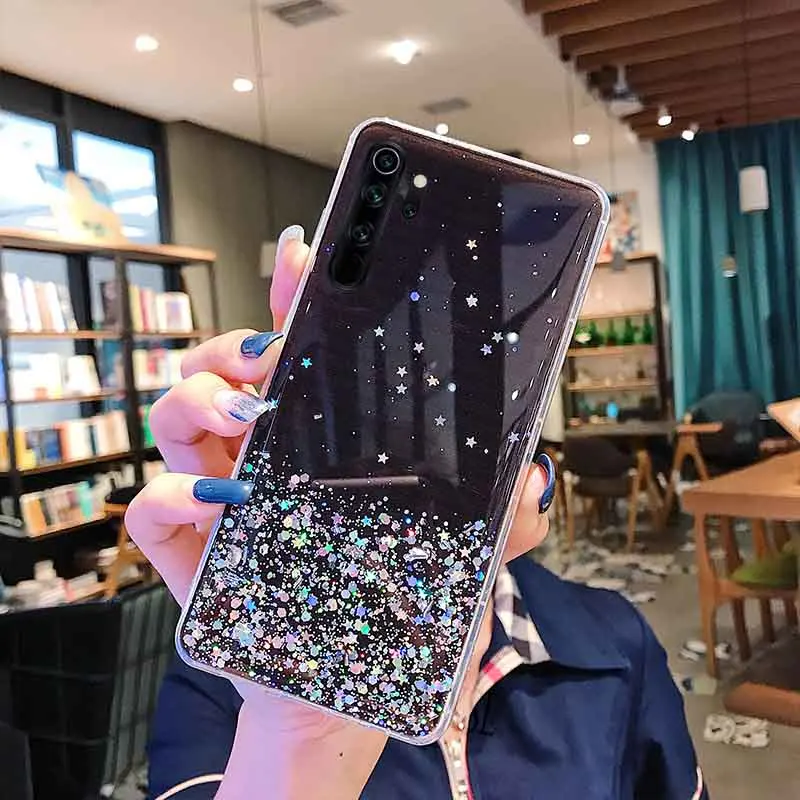 Мягкий силиконовый чехол с блестками для Xiaomi Redmi Note 8 7 Pro mi CC9 CC9E 9 8 SE A3 A2 Lite 6X9 t Red mi K20 pro