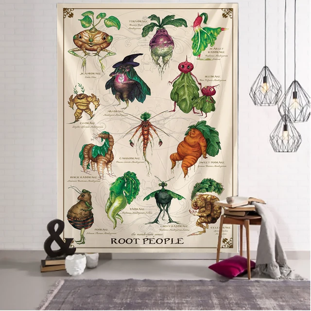 Tarot Vegetable Tapestry Wall Hanging