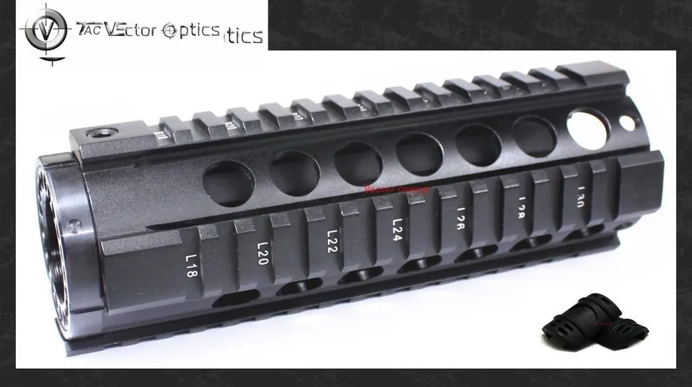 Векторная оптика T-Series 12 дюймов трубка поплавок Handguard Quad рельсовая система крепления подходит м пистолеты бесплатно 20x резиновые чехлы