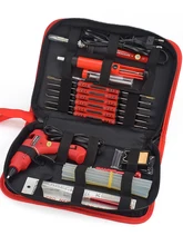  NEWACALOX EU 220V 60W DIY Electric Soldering Iron Welding Tool Kit with Screwdriver 7mm Glue Gun Repair Carving Knife Tool Bag 