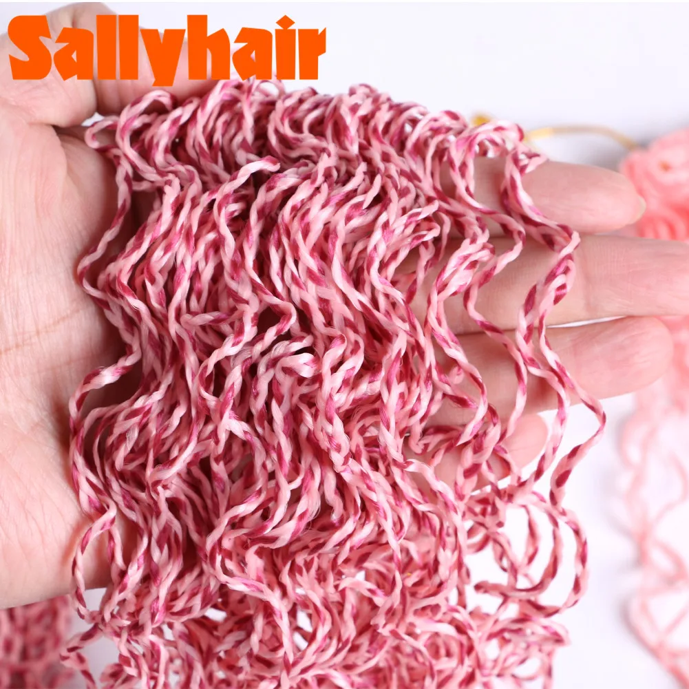Sallyhair смешанные цвета Zizi косички крючком синтетические удлинители волос пучки