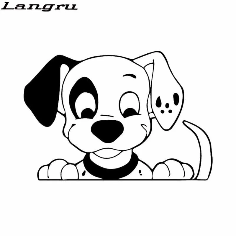 Langru 15 3*10 5 см далматинская собака Забавный узор животные Виниловая наклейка