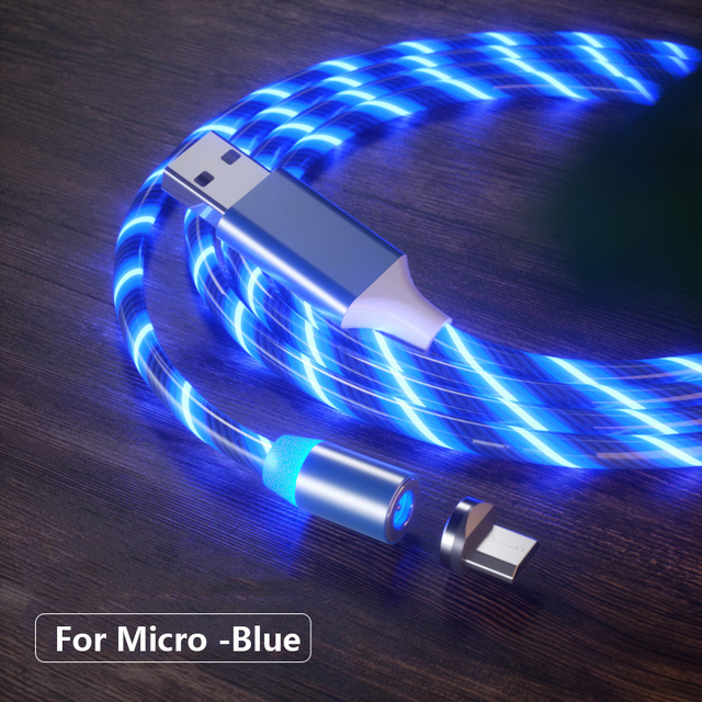 LED Lighting Magnetic USB Cable For Xiaomi Redmi 9S 7 7A Go 5 Plus 6 6A Note 8T 8 5 9 Pro 5A 4X 3S 4A Mi A1 A2 Lite 7A 8 8A