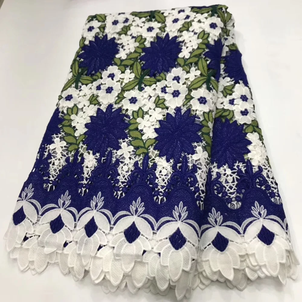 

Latest Ngerian African Lace Fabrics 2020 High Quality Cotton Lace Guipure Cord Lace Fabric France Milk Silk Lace For Wedding