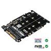 M.2 SSD to U.2 Adapter 2in1 M.2 NVMe and SATA-Bus NGFF SSD to PCI-e U.2 SFF-8639 Adapter PCIe M2 Converter for Desktop Computers 2