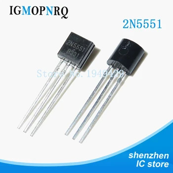 

100PCS free shipping 2N5551 0.6A / 160V NPN Low Power Transistor TO-92
