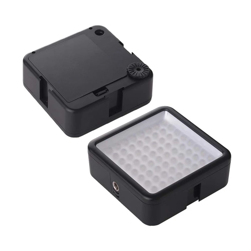 Wy-64 Ultra Bright Mini Led Video Light 8W Dimmable 5600K High Power Panel Camcorder Video Lamp with Shoe Mount Adapter for Cano