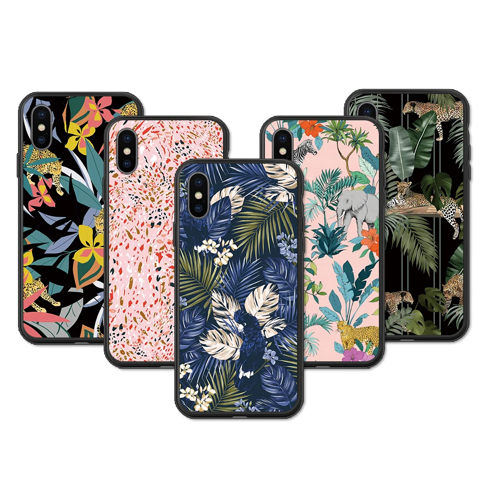Винтажный чехол для телефона с банановыми листьями iphone 11 PRO X XS Max XR 7 8 6 6s Plus 5S