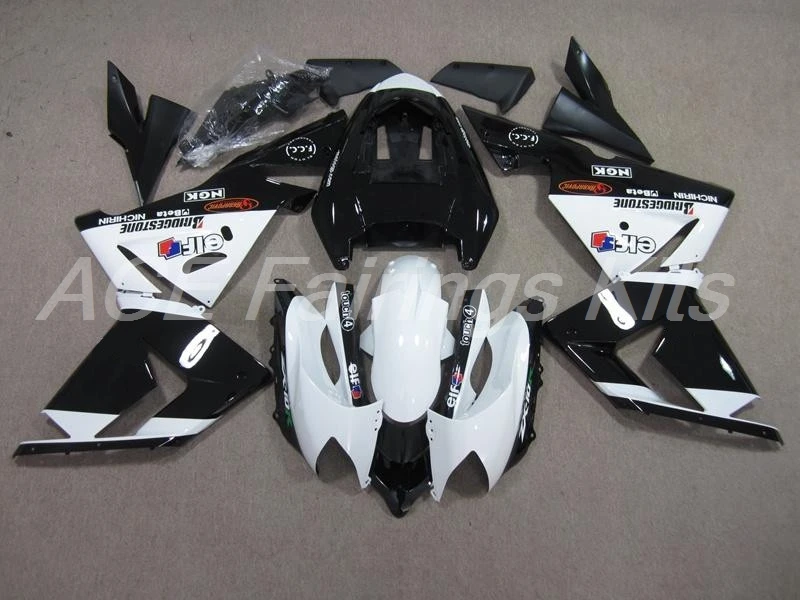 Новые ABS мотоциклетные полные комплекты обтекателей подходят для Kawasaki Ninja ZX-10R 2004 2005 10R 04 05 обтекатель кузова белый черный эльф
