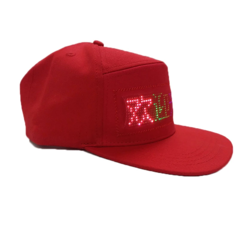 

Creative Mobile App Operation Led Lights Bluetooth Hip Hop Hat for Party Riding for Men Women Advert Hat