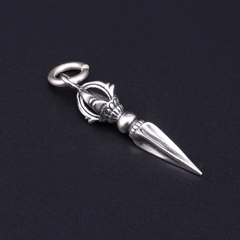

Silver 925 Jewelry Pendant Thai Silver Vintage Scepter Pendant For Woman Men Domineering Necklace Pendant Party Gift