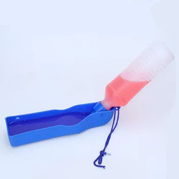 250/500ml Dog Water Bottle Feeder With Bowl Plastic Portable Water Bottle Pets Outdoor Travel Pet Drinking Water Feeder 3