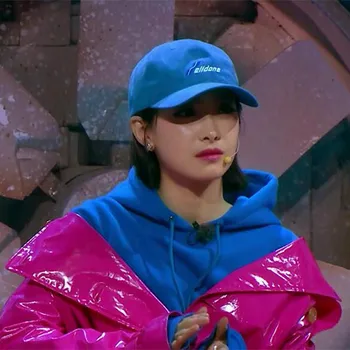 

GD F(x) Victoria Song Qian Gulnazar Same Blue Baseball Hats Caps Letter HBDC Visors Hat Cap Men Women Casual Sun Hat