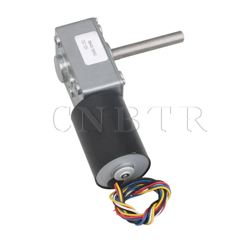 

CNBTR Reversible Electric Brushless DC Worm Gear Motor 20 RPM Sliver Black 12V