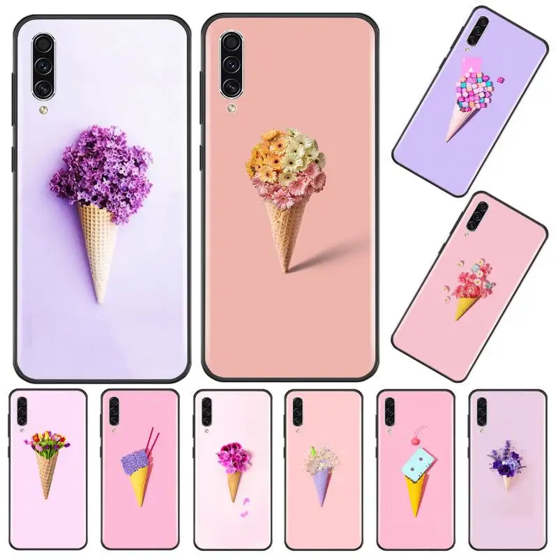 

Purple Watercolor flower kawaii Pink Phone Case For Samsung Galaxy A 3 6 7 8 10 20 30 40 50 70 71 10S 20S 30S 50S PLUS
