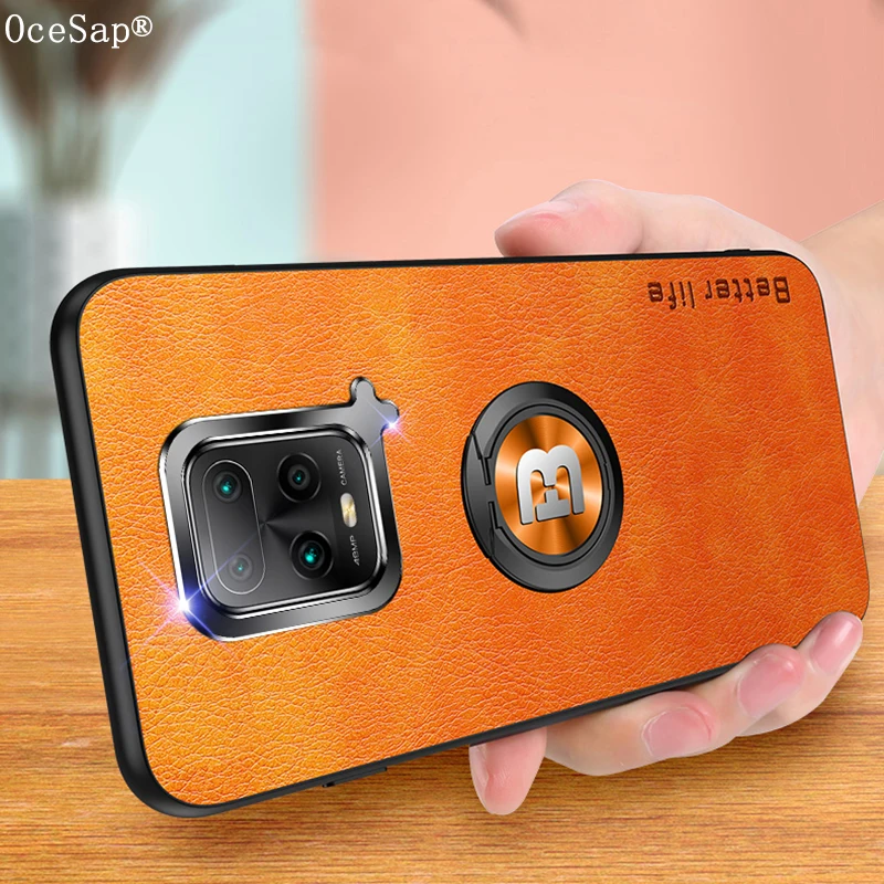 OceSap чехол для Xiaomi Redmi 10X с магнитным кольцом кронштейн металлический объектива 4G 5G
