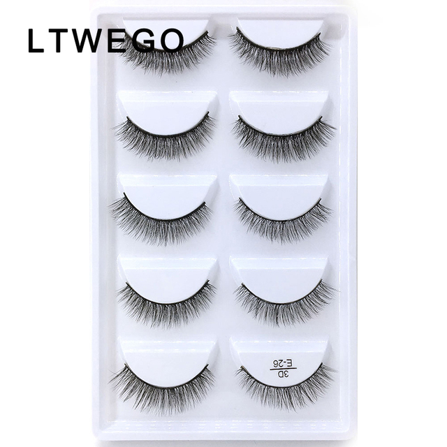 NEW 5Pairs 3D Faux Mink Eyelashes Natural Thick Long False Eyelash Dramatic Fake Lashes Makeup Extension Eyelashes Cilio