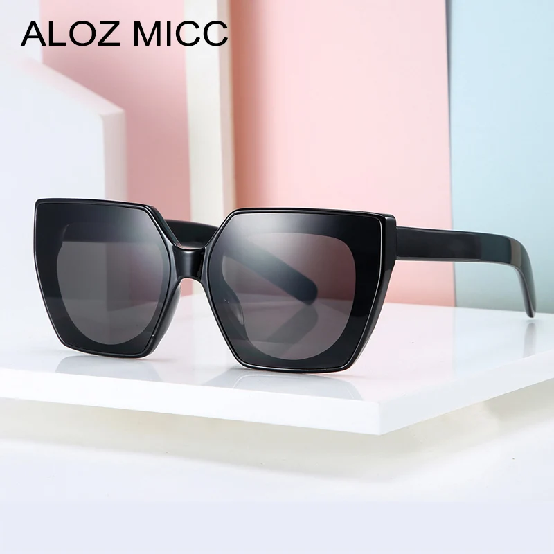 

ALOZ MICC Luxury Square Sunglasses Women Fashion Brand Oversize Acetate Sun Glasses Female Sexy Shades UV400 Q732