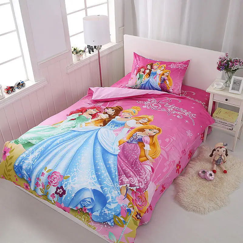 2-Day Ship Magical Princess Hearts Pink Girls Bedding Comforter Sheet Set Twin 