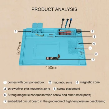 

Insulation Environmentally Friendly Silicone Pad With Magnetic Mat Desk Maintenance Platform For Repair Station