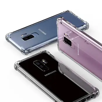

10pcs S10/S20 Air Anti-knock Acrylic Phone Case For Samsung S7edge S10PLUS S8/S9 Note10 Clear Soft TPU Cover Shell Protection