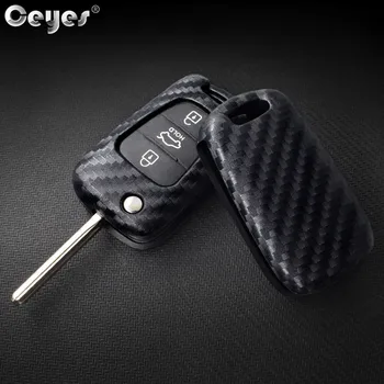 

Ceyes For Hyundai I30 Solaris Verna For Kia Rio K2 K5 Sportage Ceed Car Fold Key Stickers Cover Shell Auto Styling Sticker Case