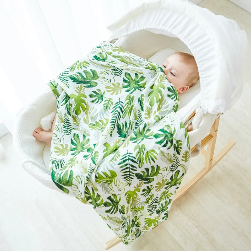 Детское одеяло s новорожденных мягкая большая хлопковая муслиновая пеленка квадраты одеяло мультфильм шаблон младенческой обертки для ребенка 120x120 см