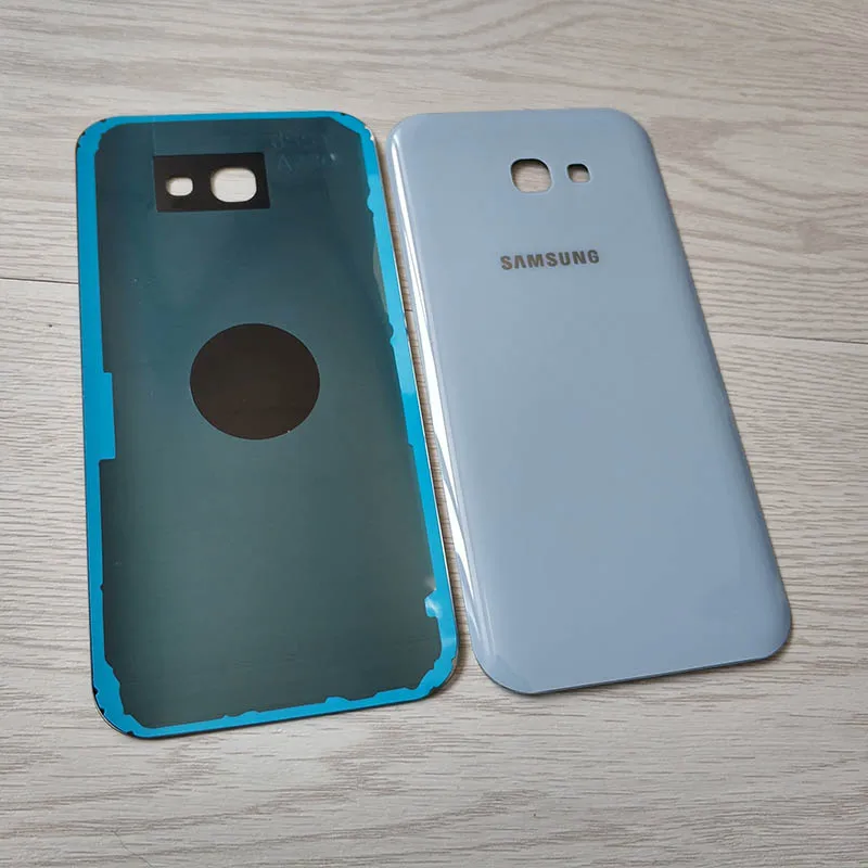 Samsung Galaxy A7 Задняя крышка батареи чехол 3D стекло задняя крышка корпуса Замена для samsung A 7 A720 A720F - Цвет: Blue