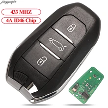 Jingyuqin – clé télécommande 433MHz, 4a, transpondeur id46-pcf7945, pour voiture citroën C4, C4L, DS4, DS5, Peugeot 308, 408, 508, 5008, 3B, HU83/VA2