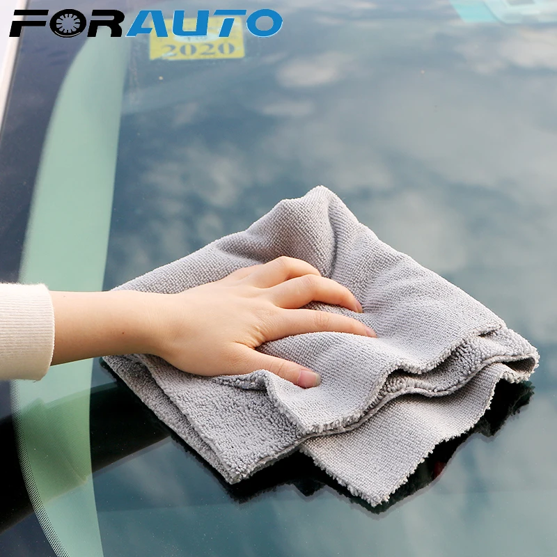 

FORAUTO 40*40cm Wax Polishing Microfiber Towel Car Wash Gray Cleaning Drying Cloth Detailing Towel Car Washing Auto Care Tools
