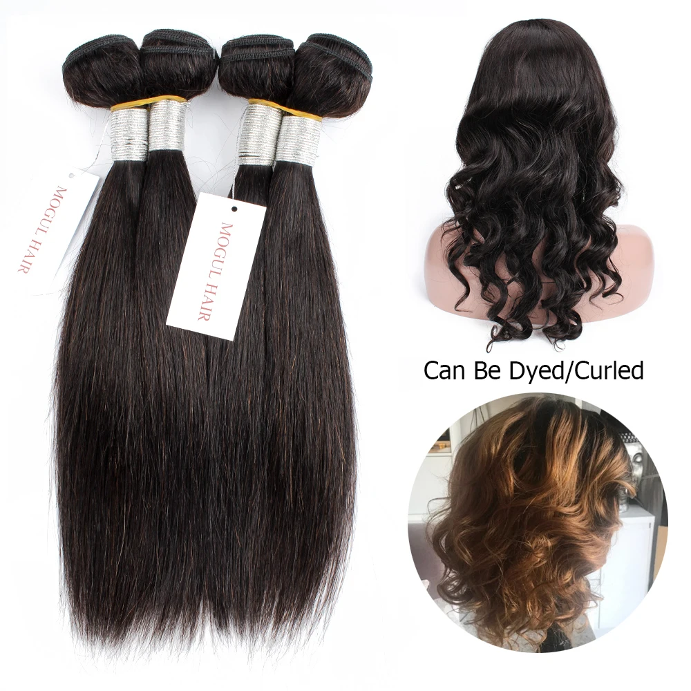 MOGUL волос 50 г/шт. 4 Комплект с закрытием чёрный коричневый пряди короткий Боб Стиль
