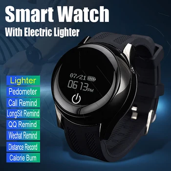 

Mikirini Smartwatch Touch-Screen Support Camera Tf Card for IOS iPhone Xiaomi Android Bluetooth Electric Eletronic Lighter