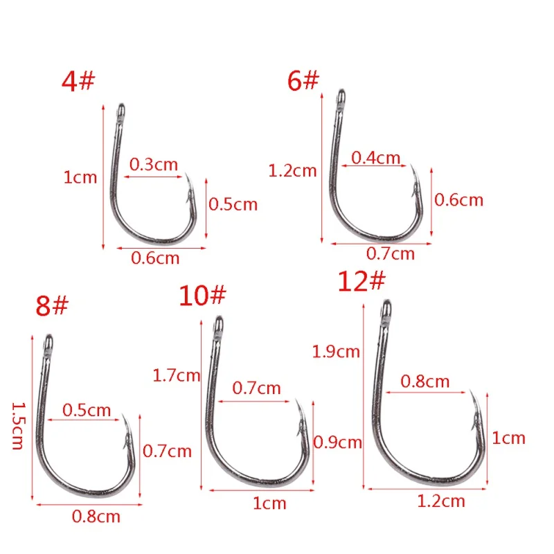 Высокоуглеродистой Сталь крючки озеро река для океанской рыбалки рыболовные крючки, и он имеет высокую эффективность 100 шт./кор. колючие рыболовные крючки