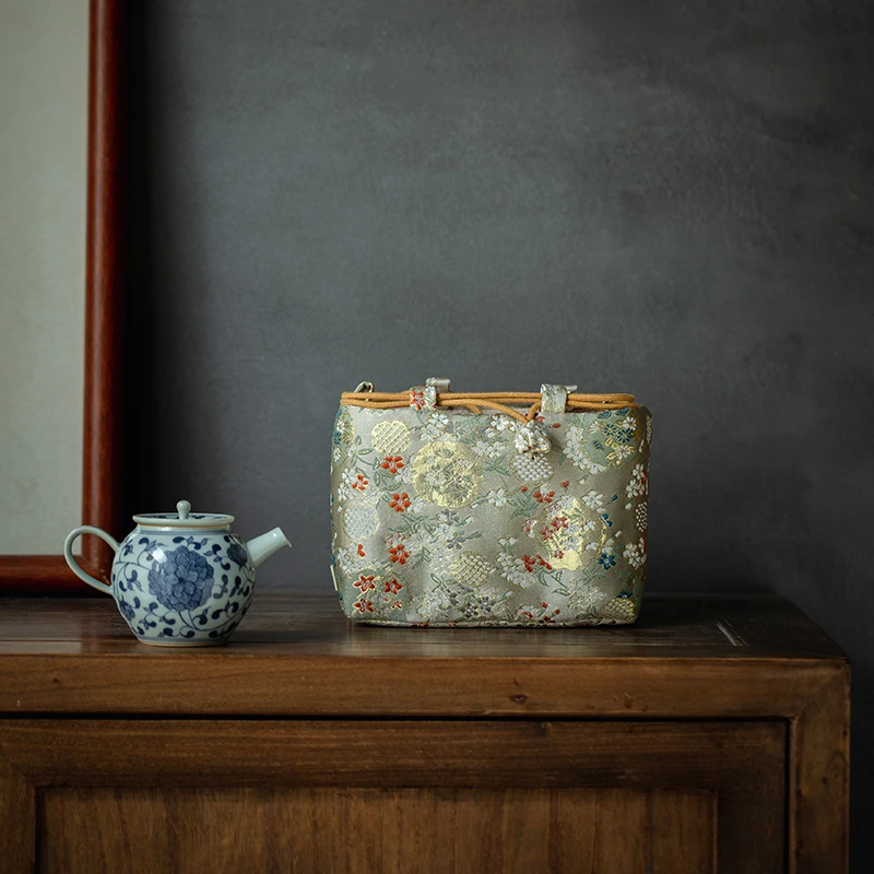 Chinese Style Tea Set Storage Bag One Pot Two Cups Without Tea Set Double-layer Cotton Thickened Portable Only Cozies ZB80