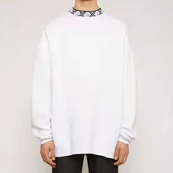 

Autumn and Winter New Women's Smile Face Jacquard Pattern Collar Solid Color Loose Casual Sports Sweatshirt for Men Women A3