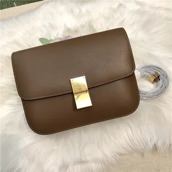 

Leather Tofu Bag 2020 New Tide Retro Small Square Bag Stewardess Shoulder Messenger Fashion Women Bag