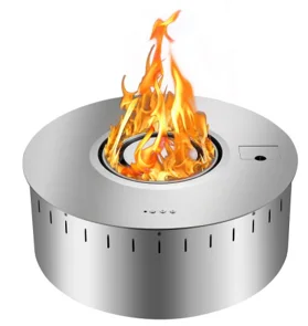 hot sale round indoor gel fireplaces wifi remote ethanol burner insert