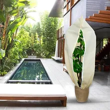 

1pc 2 Sizes Outdoor Garden Fleece Plant Cover Heavy-Duty Frost Winter Warming Freeze Vegetation Protection Cover Protecting Bag