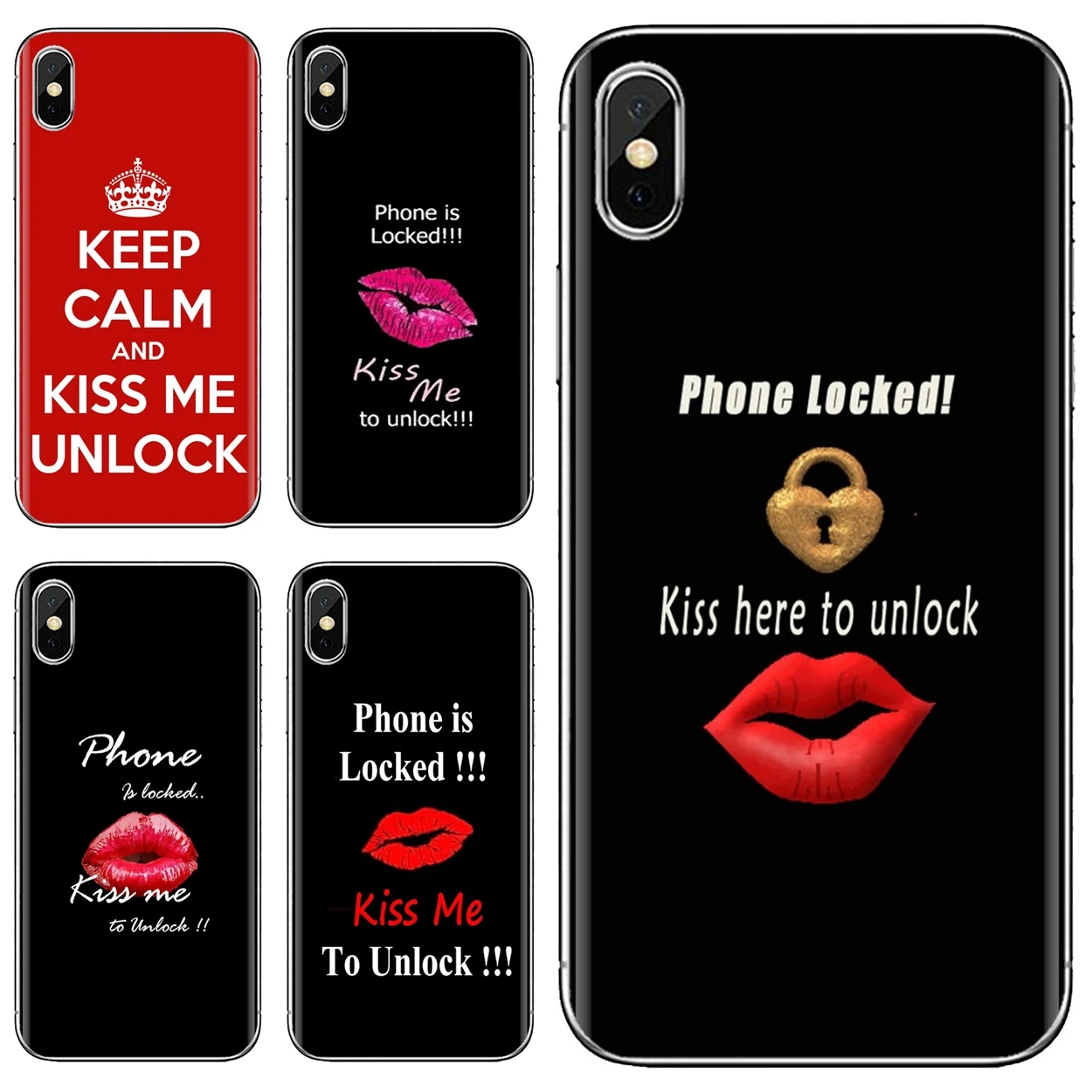 Soft Bag Case For Xiaomi Redmi 4A 7A S2 Note 8 3 3S 4 4X 5 Plus 6 7 6A Pro Pocophone F1 KIss to unlock Locked cellphone screen |