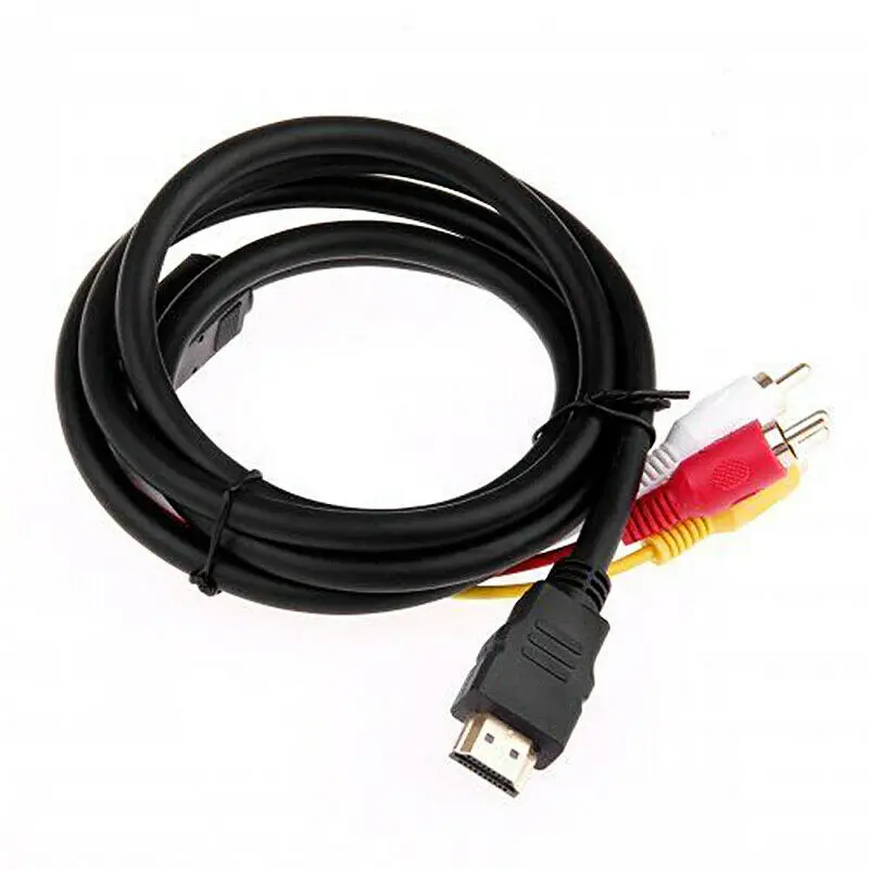 Pripaso 1,5 m HDMI Male to 3 RCA Аудио Видео AV кабель 1080p HDMI Male S-Video to 3 RCA/av-разъем адаптер для кабельного шнура для HDTV DVD