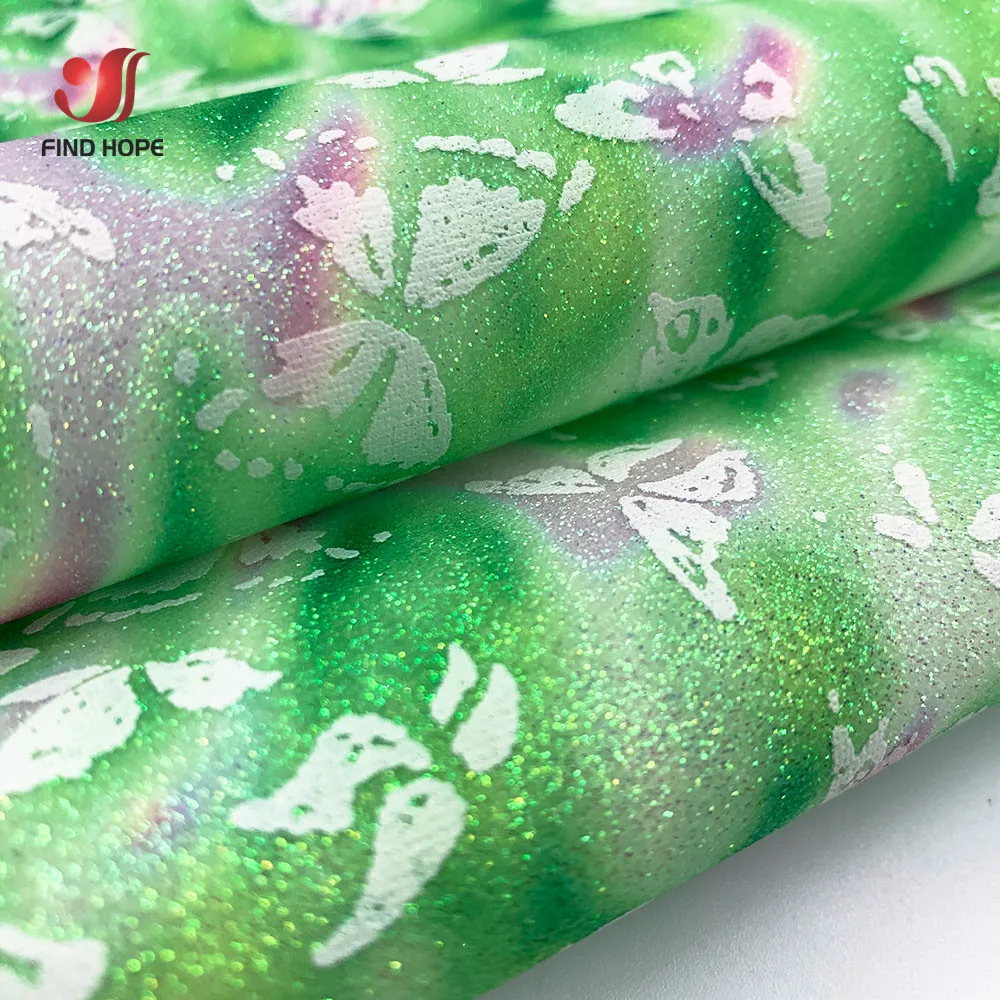 PU Leather Sewing Fabric Vinyl Butterfly Colorful Fine Glitter Shiny DIY Brooch Hair Bow Earring Handmade Material Sheet /roll