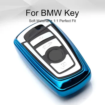

Car Key Cover TPU Key Case Fob Shell For BMW 1 3 5 7 X3 X4 X5 X6 Series F30 F10 F30 F20 Anti-drop Protection Holder Car-Styling