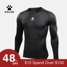 KELME Для мужчин с длинным рукавом компрессионные майки для фитнеса тренировочные быстросохнущие блины для кроссфита Для мужчин s эластичность футболки для бега KMC160030